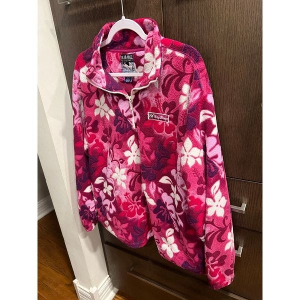 Big‎ Dog floral fleece pullover size woman medium